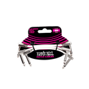 Ernie Ball 6384EB Câble plat plat, paquet de 3 (blanc) - 3''