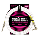 Câble d'instrument droit/angle Ernie Ball 6400EB (blanc) - 15'