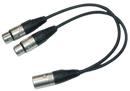 Yorkville MC-1YF Standard Series XLR-M à 2x XLR-F Y-Cable - 1 pieds