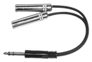 Link Audio AA26Y 1/4 TRS-M to 2x 1/4-inch Mono-F Y-Cable