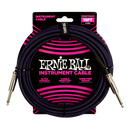 Ernie Ball 6395EB Straight Braided Cable (Purple Black) - 18ft