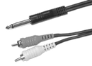 Link Audio A206PRY 1/4in Mono-M To 2x RCA-M Y-Cable - 6ft