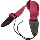 On-Stage GSA10BU Guitar Strap with Leather Ends - Burgundy