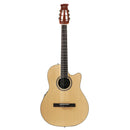 Ovation AB24CC-4S Applause Guitare acoustique traditionnelle à cordes en nylon de profondeur moyenne - Satin naturel