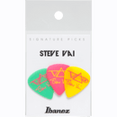 Ibanez B1000SVGPY Steve Vai Signature Model Heavy Guitar Picks 3 Pack - Green/Pink/Yellow