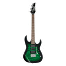 Ibanez GRX70QATEB Gio RX Series Electric Guitar (Transparent Emerald Burst)