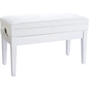 Roland RPB-D400PW Duet Piano Bench with Adjustable Height/Cushioned Seat/Storage - Polished White