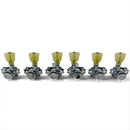 Kluson KRGL-3-NP 3 + 3 Locking Revolution Series G-Mount Tuning Machines Fit 10 mm Hole Gibson - Nickel