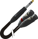 ProX XC-SYXF03 3 pieds. Câble Y haute performance 1/4" TRS-M stéréo vers double XLR-F