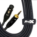 ProX XC-MXF05 Câble audio asymétrique TRS-M Mini vers XLR3-F 3,5 mm haute performance – 1,5 m.