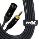 ProX XC-MXM25 Câble audio asymétrique 1/8" TRS-M Mini vers XLR3-M haute performance - 25 pi.