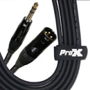 ProX XC-SXF05 5 Ft. Balanced 1/4" TRS-M to XLR-F High Performance Audio Cable
