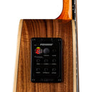 Luna VISTAEAGLE Guitare acoustique/électrique à 12 cordes en bois tropical avec étui rigide - Naturel brillant