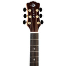 Luna VISTA Guitare acoustique/électrique en bois tropical Wolf avec étui rigide – Naturel brillant