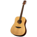 Luna WABISABI Guitare acoustique Dreadnought à 6 cordes en épicéa massif - Naturel satiné