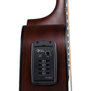 Luna WABISABI Guitare acoustique/électrique de grand concert à 6 cordes en épicéa - Naturel satiné