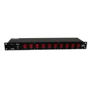 Power Conditioner X-Pc10Usb 10 Plug Rack Mount Power Switcher W 2X Usb Charging Ports - Red One Music